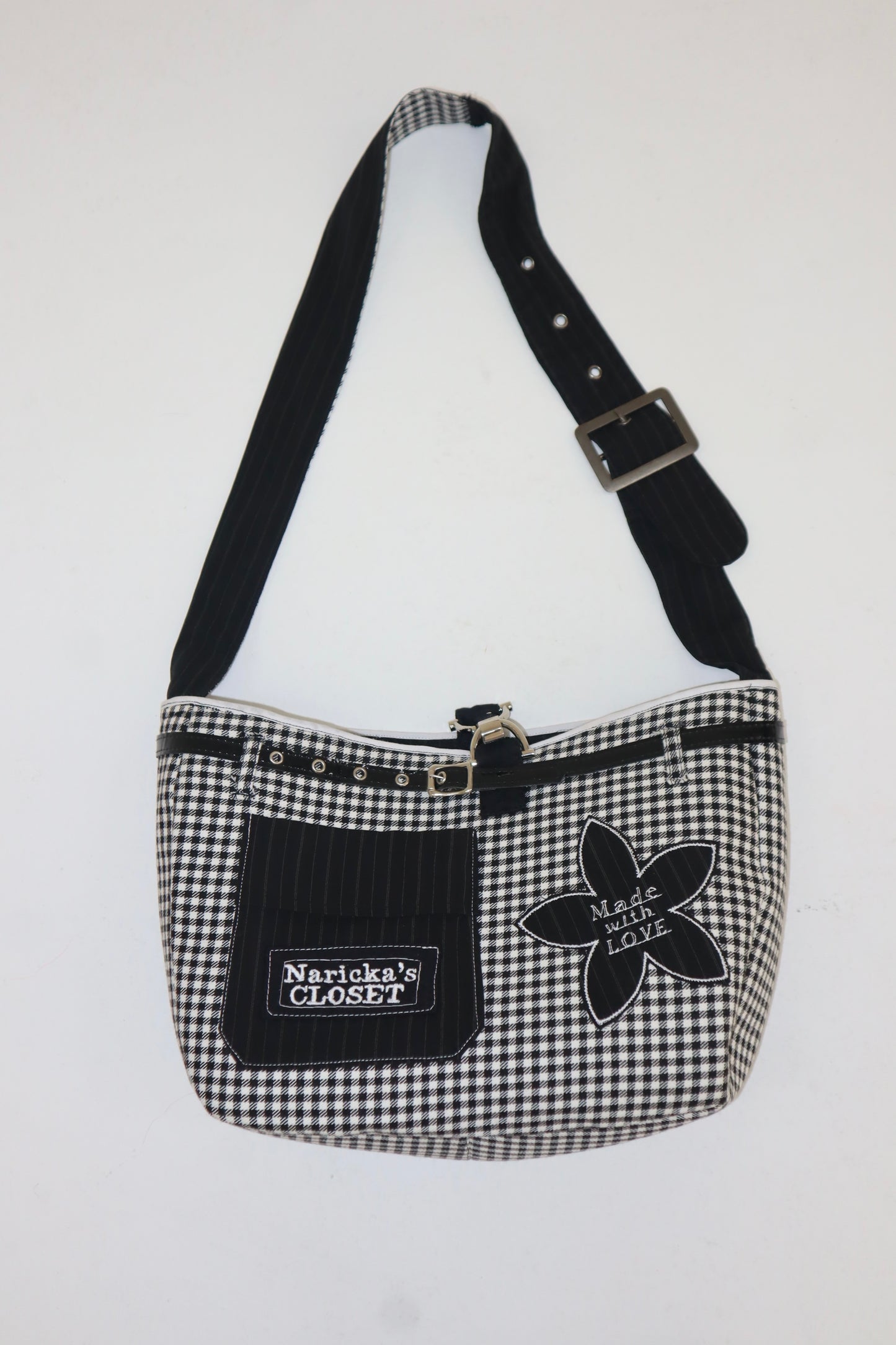 Black Picnic Print Crossbody bag